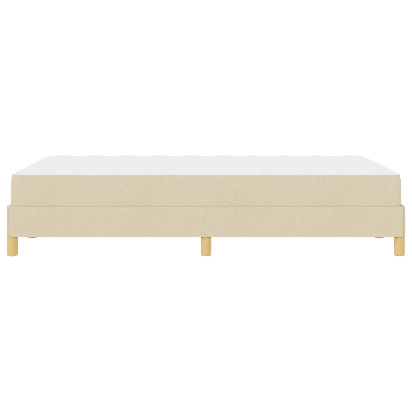 Letto a molle con materasso Crema 120 x 190 cm Tessuto