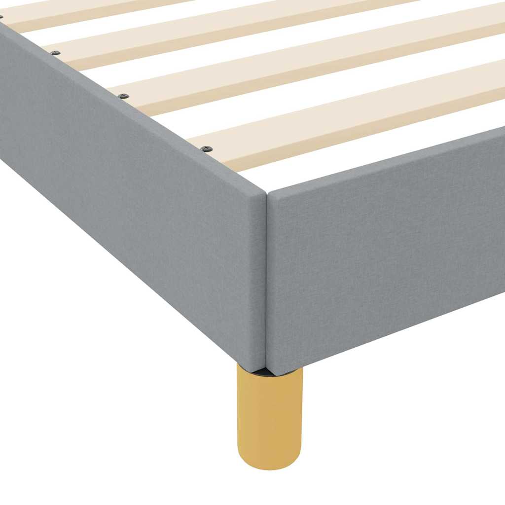 Letto a molle con materasso Grigio chiaro 120 x 200 cm Tessuto | homemem39