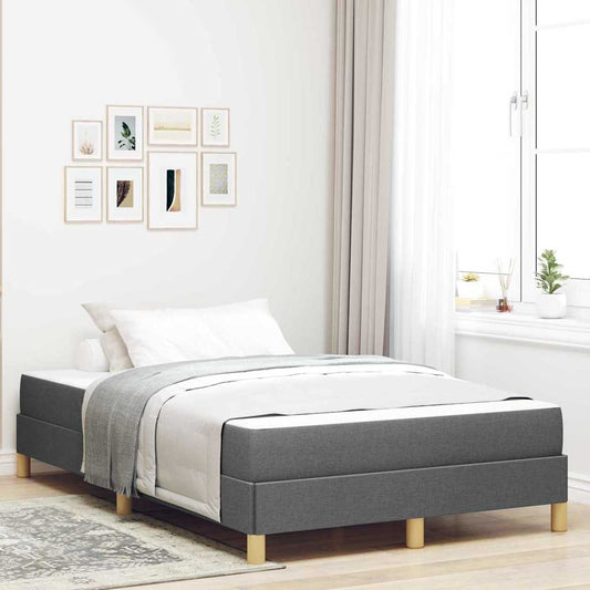 Letto a molle con materasso Grigio scuro 120 x 200 cm Tessuto | homemem39