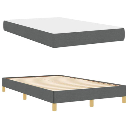 Letto a molle con materasso Grigio scuro 120 x 200 cm Tessuto | homemem39