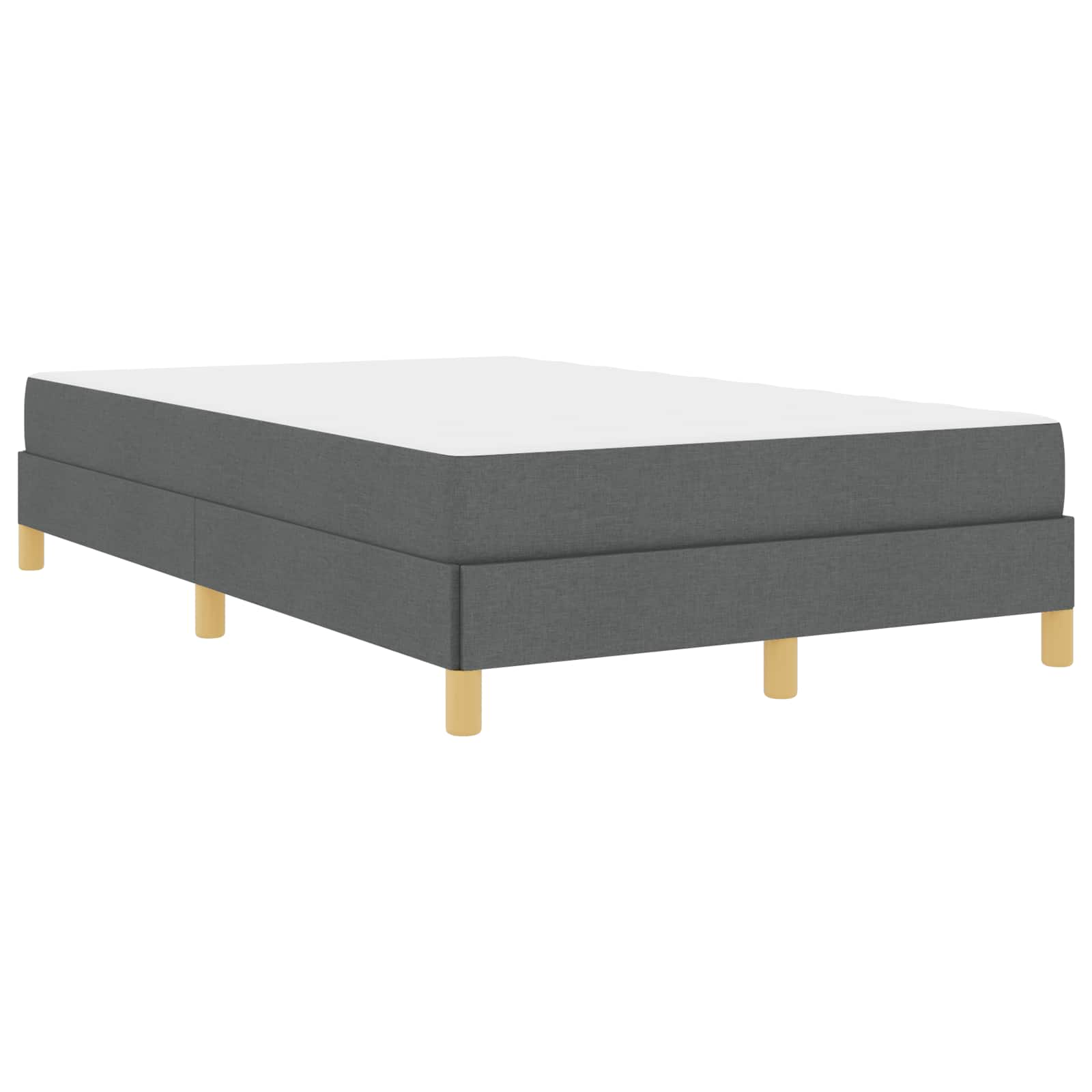 Letto a molle con materasso Grigio scuro 120 x 200 cm Tessuto | homemem39