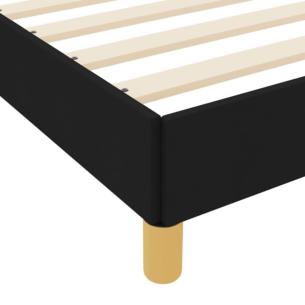 Letto a molle con materasso Nero 120 x 200 cm Tessuto | homemem39