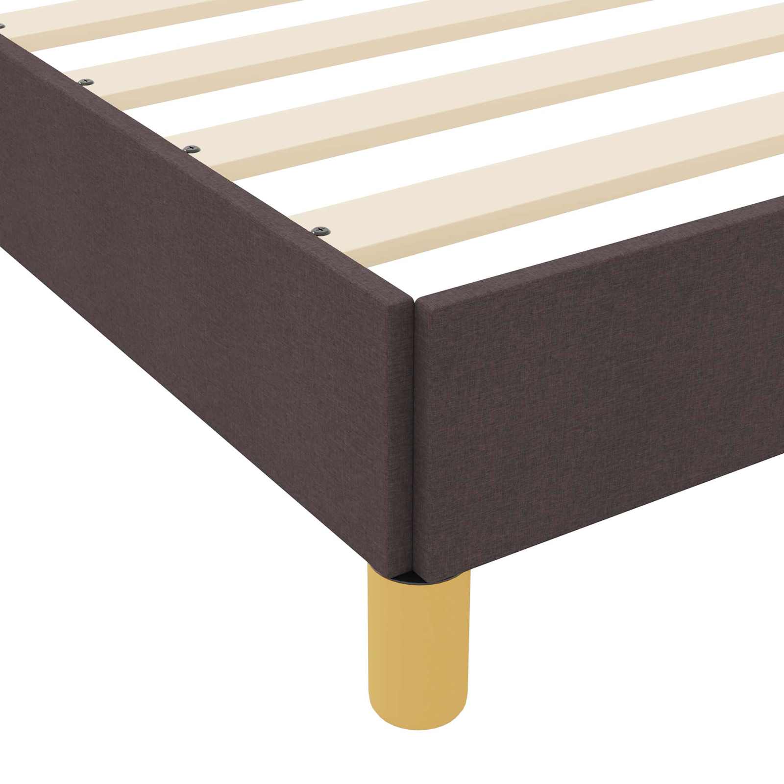 Letto a molle con materasso Marrone Scuro 120 x 200 cm Tessuto | homemem39