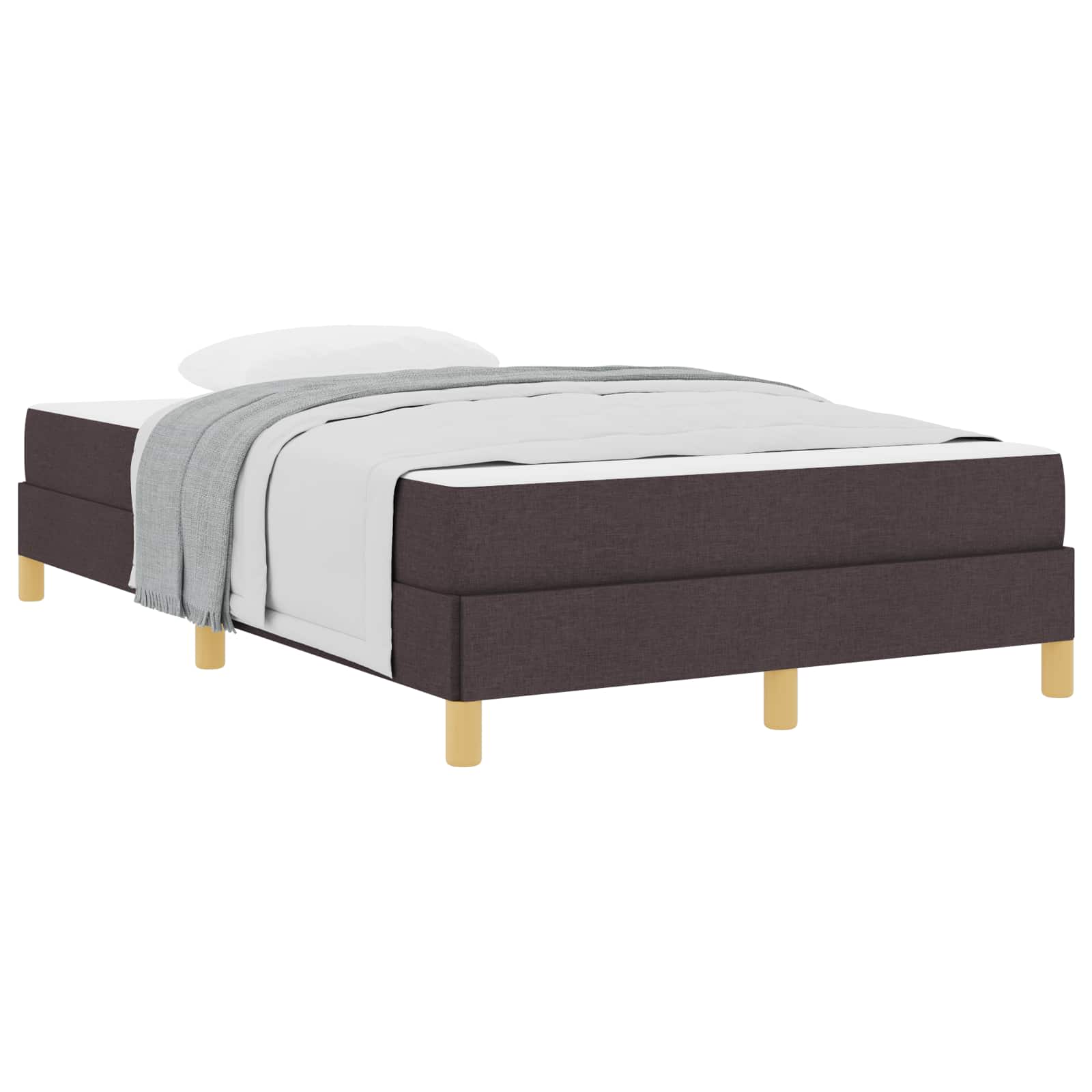 Letto a molle con materasso Marrone Scuro 120 x 200 cm Tessuto | homemem39