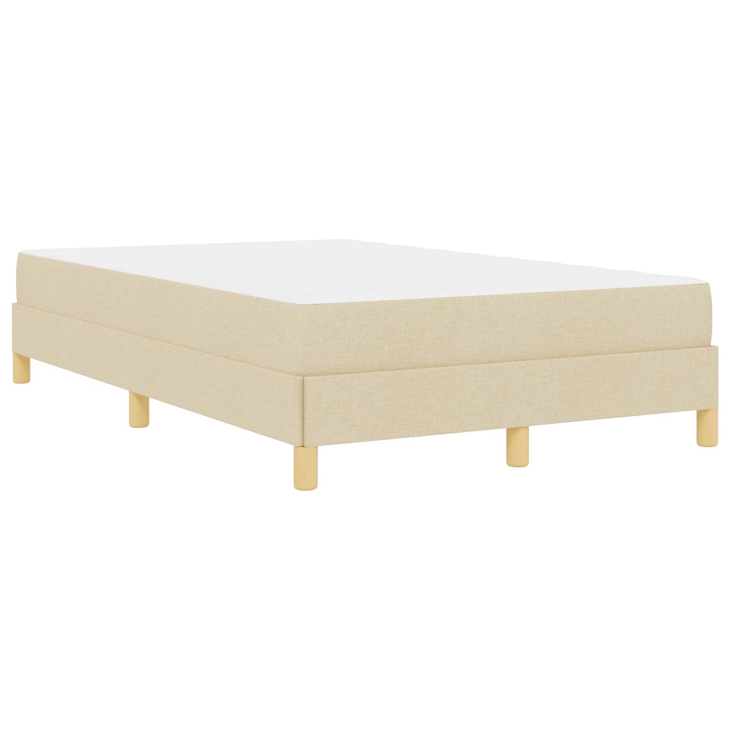 Letto a molle con materasso Crema 120 x 200 cm Tessuto | homemem39