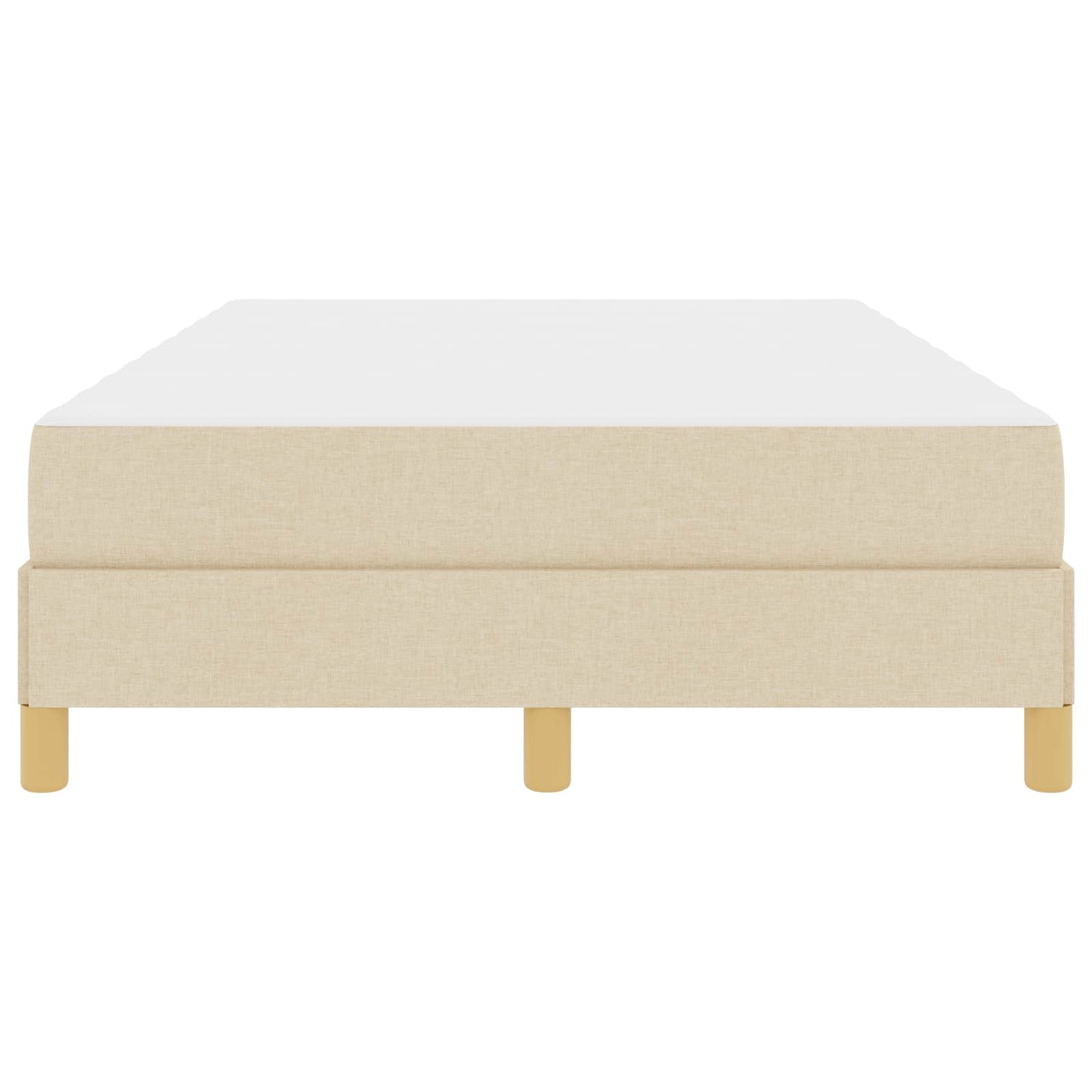 Letto a molle con materasso Crema 120 x 200 cm Tessuto | homemem39