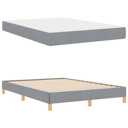 Letto a molle con materasso Grigio chiaro 140 x 190 cm Tessuto | homemem39