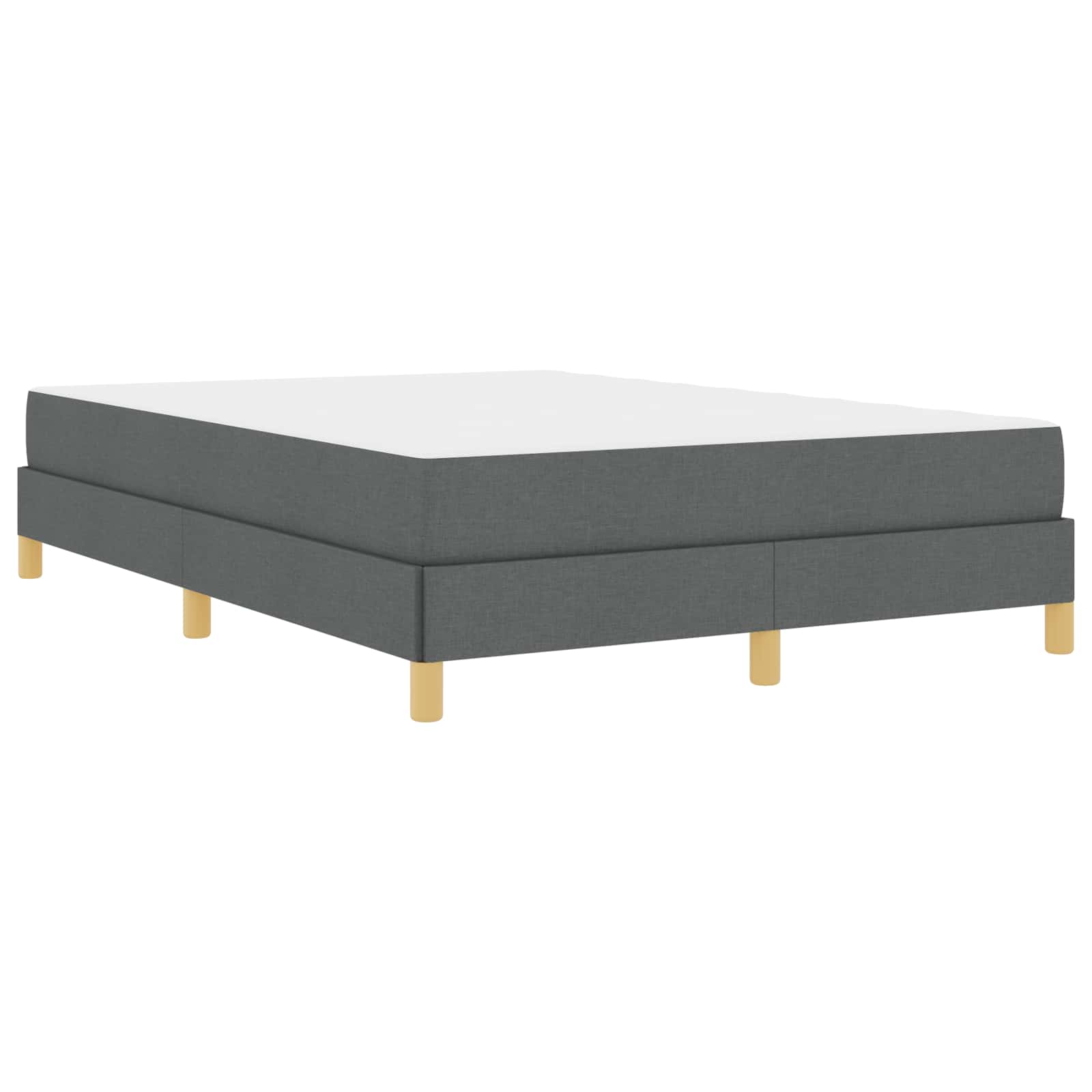 Letto a molle con materasso Grigio scuro 140 x 190 cm Tessuto | homemem39
