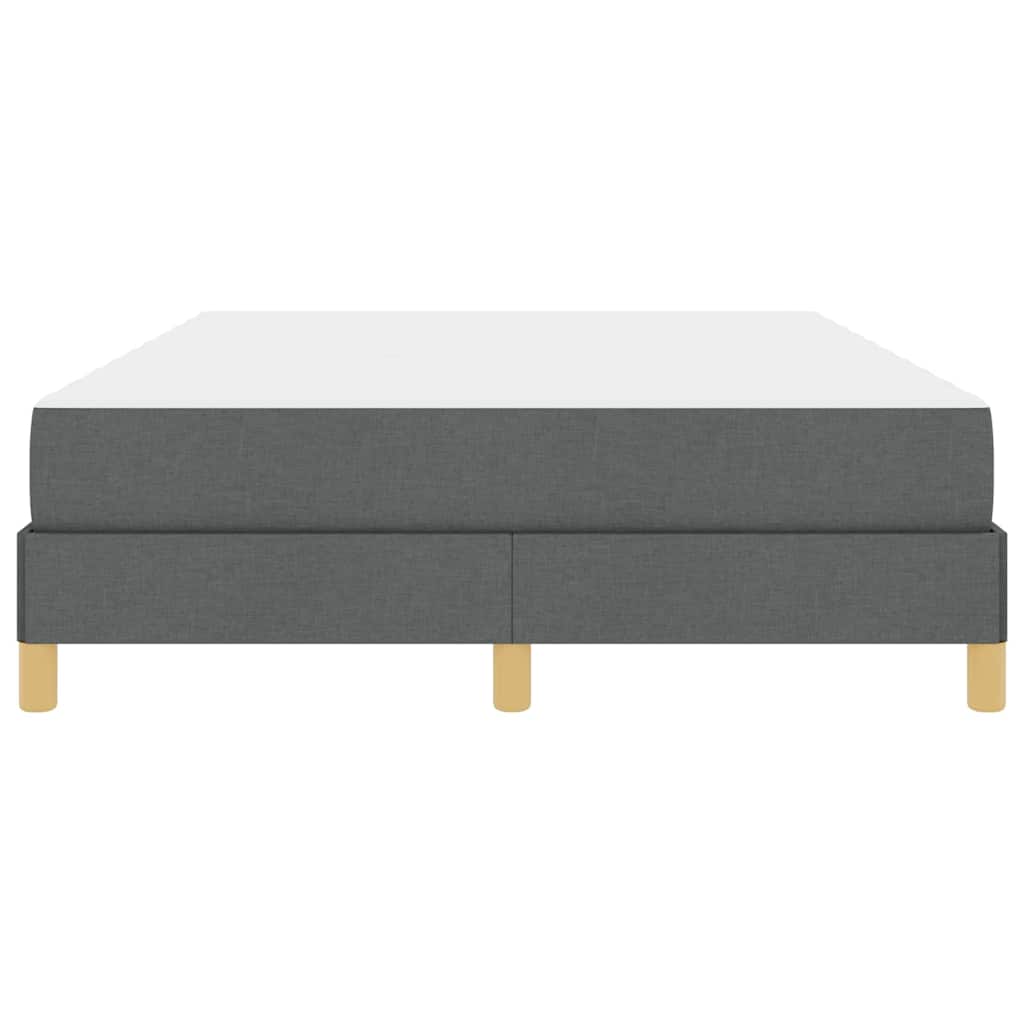 Letto a molle con materasso Grigio scuro 140 x 190 cm Tessuto | homemem39