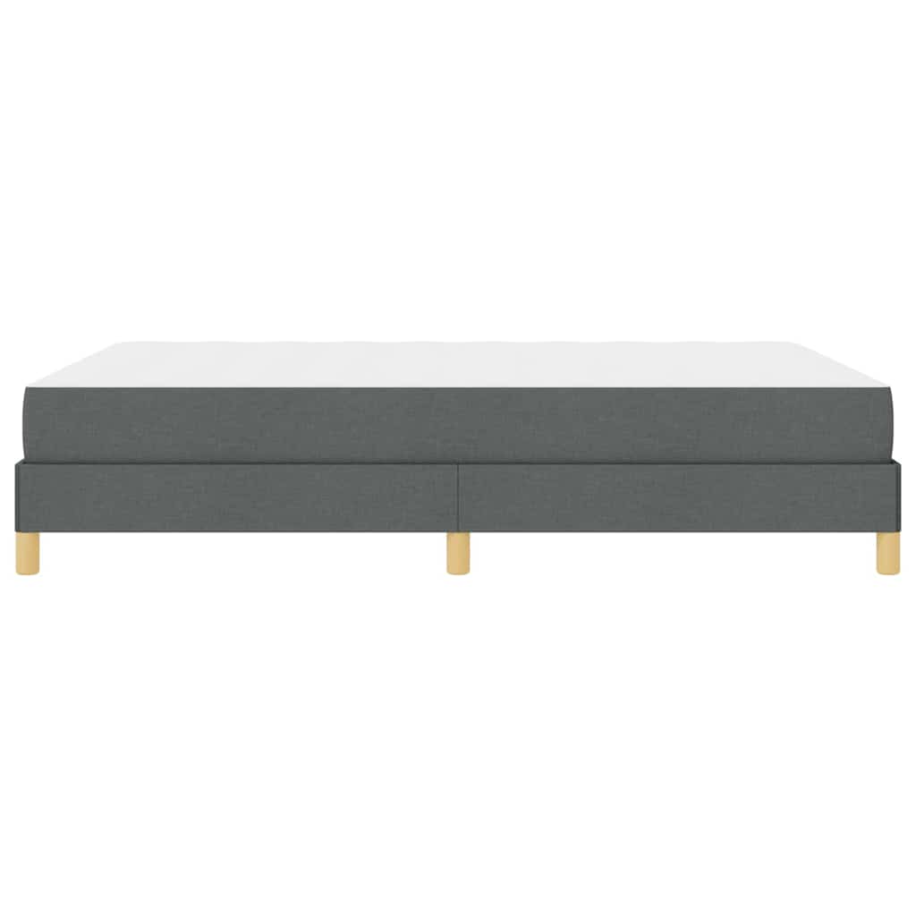 Letto a molle con materasso Grigio scuro 140 x 190 cm Tessuto | homemem39