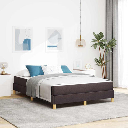 Letto a molle con materasso Marrone Scuro 140 x 190 cm Tessuto | homemem39