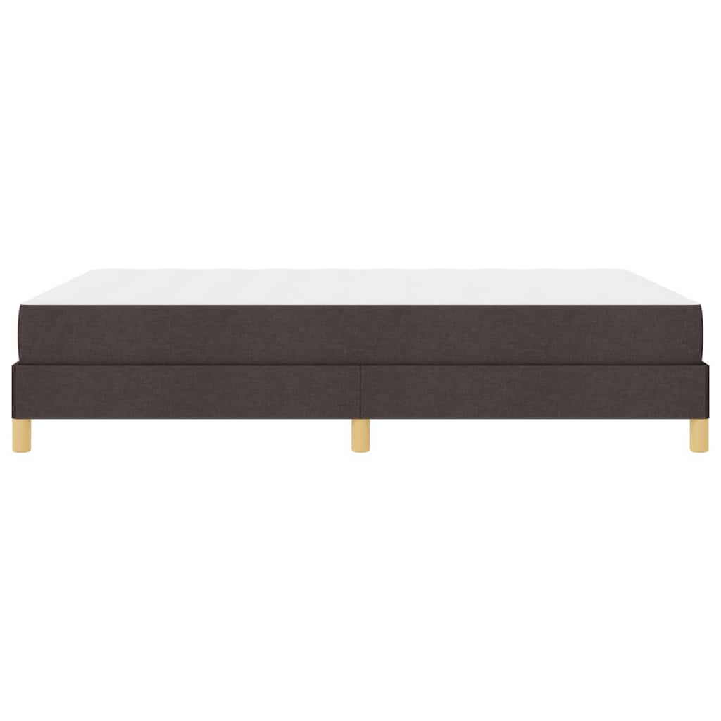 Letto a molle con materasso Marrone Scuro 140 x 190 cm Tessuto | homemem39