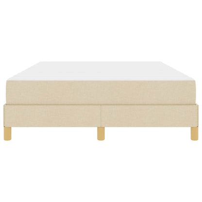 Letto a molle con materasso Crema 140 x 190 cm Tessuto | homemem39