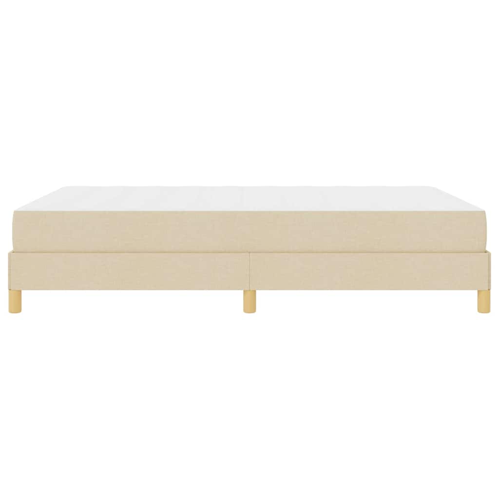 Letto a molle con materasso Crema 140 x 190 cm Tessuto | homemem39