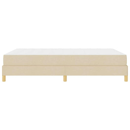 Letto a molle con materasso Crema 140 x 190 cm Tessuto | homemem39
