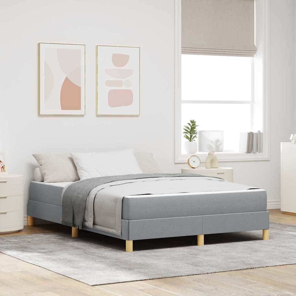 Letto a molle con materasso Grigio chiaro 140 x 200 cm Tessuto | homemem39