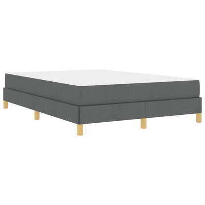 Letto a molle con materasso Grigio scuro 140 x 200 cm Tessuto