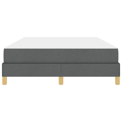 Letto a molle con materasso Grigio scuro 140 x 200 cm Tessuto