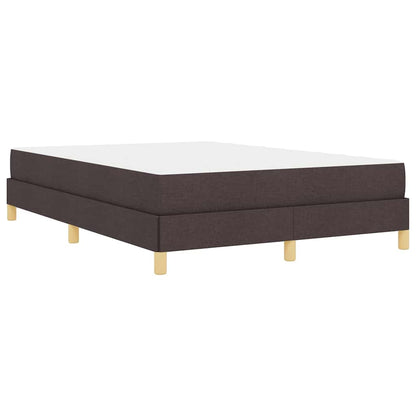 Letto a molle con materasso Marrone Scuro 140 x 200 cm Tessuto | homemem39