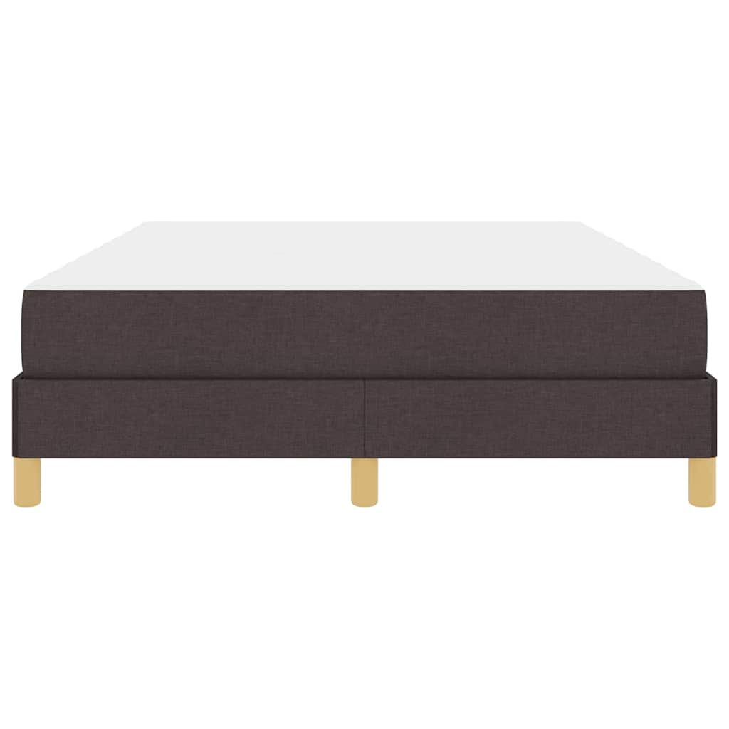 Letto a molle con materasso Marrone Scuro 140 x 200 cm Tessuto | homemem39