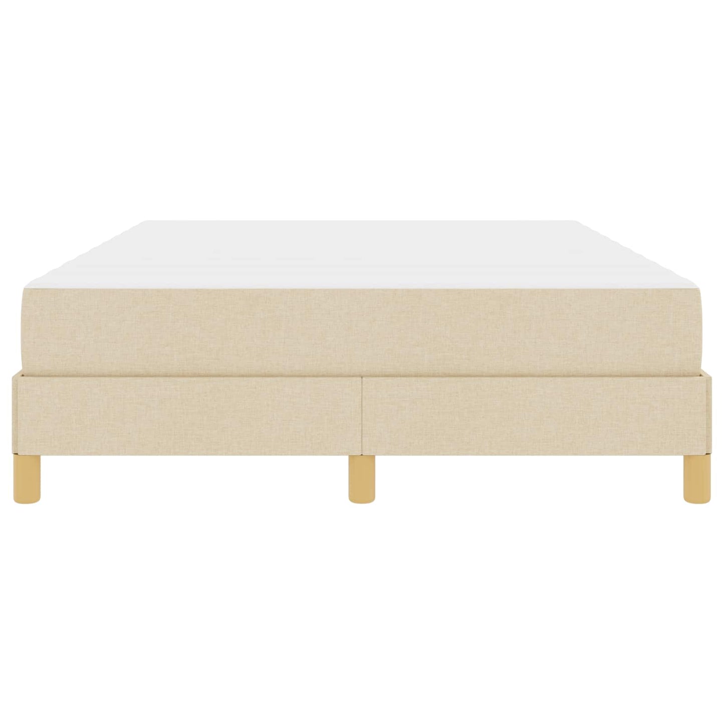 Letto a molle con materasso Crema 140 x 200 cm Tessuto | homemem39