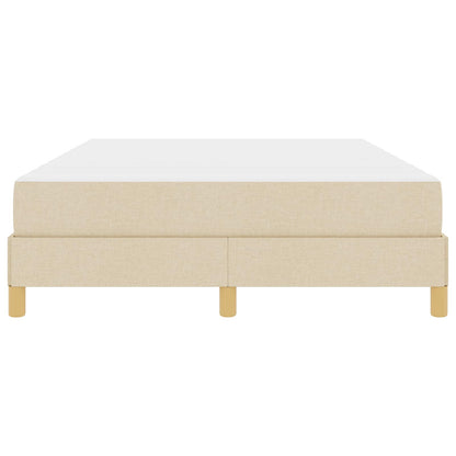Letto a molle con materasso Crema 140 x 200 cm Tessuto | homemem39
