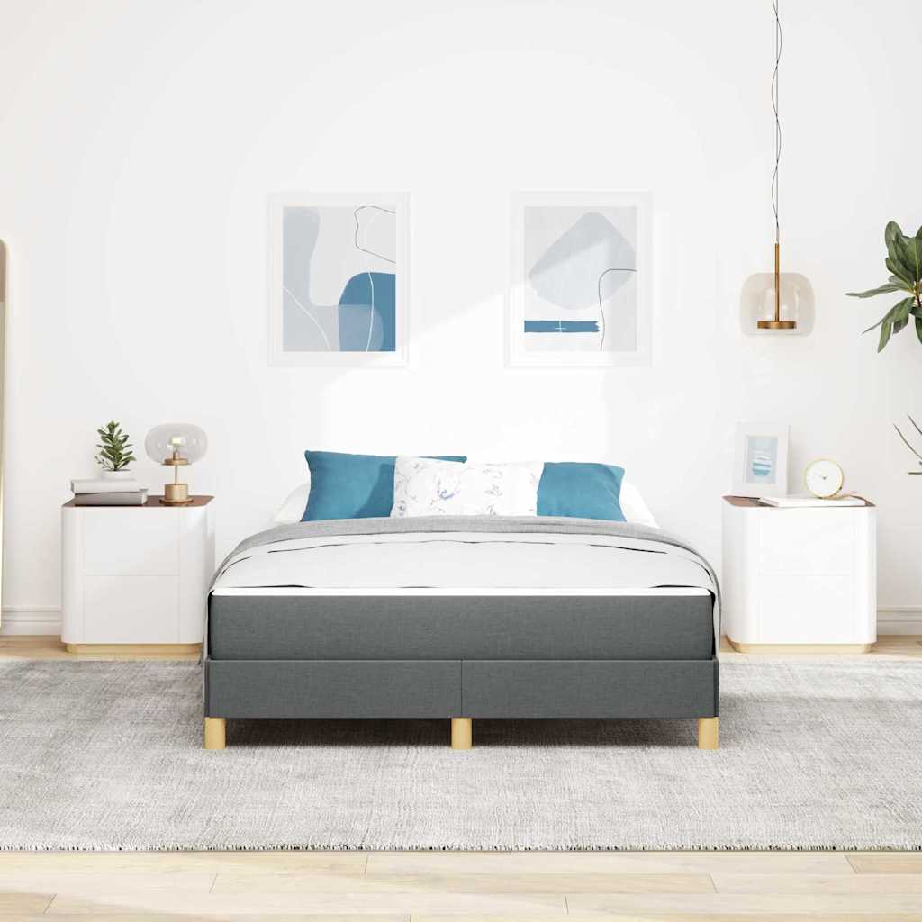 Letto a molle con materasso Grigio scuro 160 x 200 cm Tessuto | homemem39
