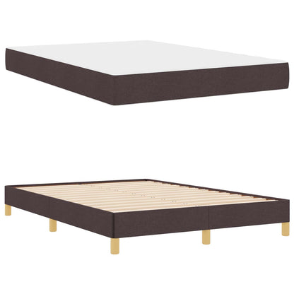 Letto a molle con materasso Marrone Scuro 160 x 200 cm Tessuto | homemem39