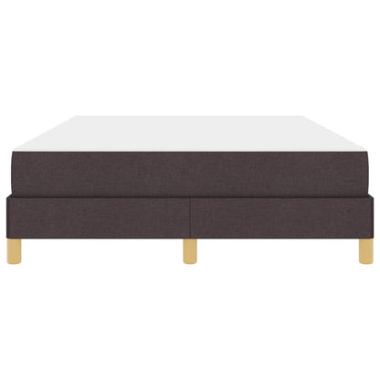 Letto a molle con materasso Marrone Scuro 160 x 200 cm Tessuto | homemem39
