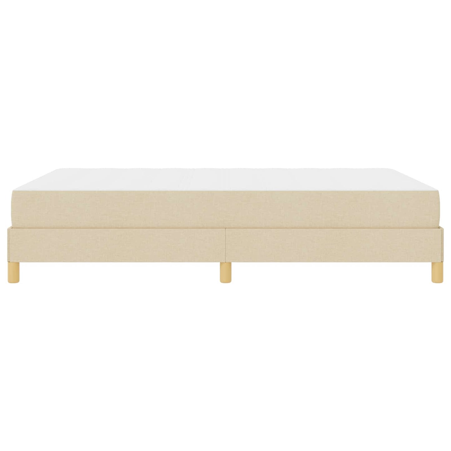 Letto a molle con materasso Crema 160 x 200 cm Tessuto