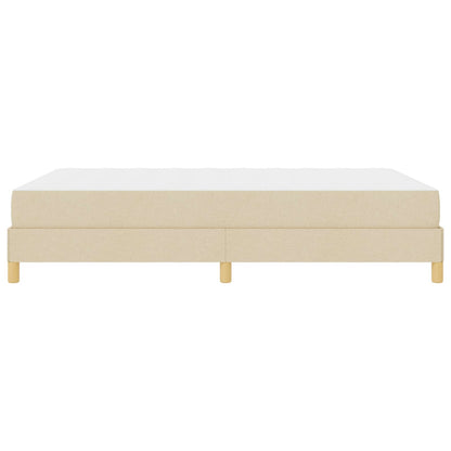 Letto a molle con materasso Crema 160 x 200 cm Tessuto