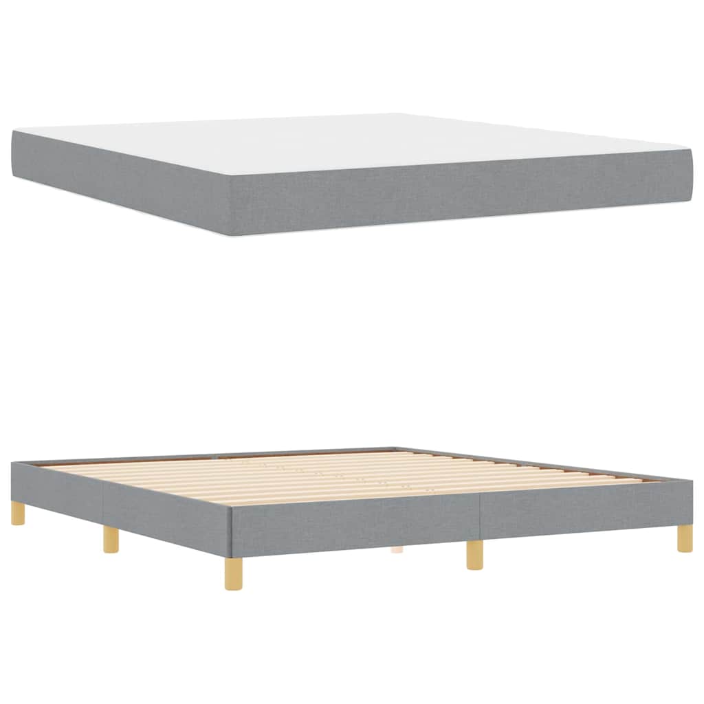 Letto a molle con materasso Grigio chiaro 180 x 200 cm Tessuto | homemem39