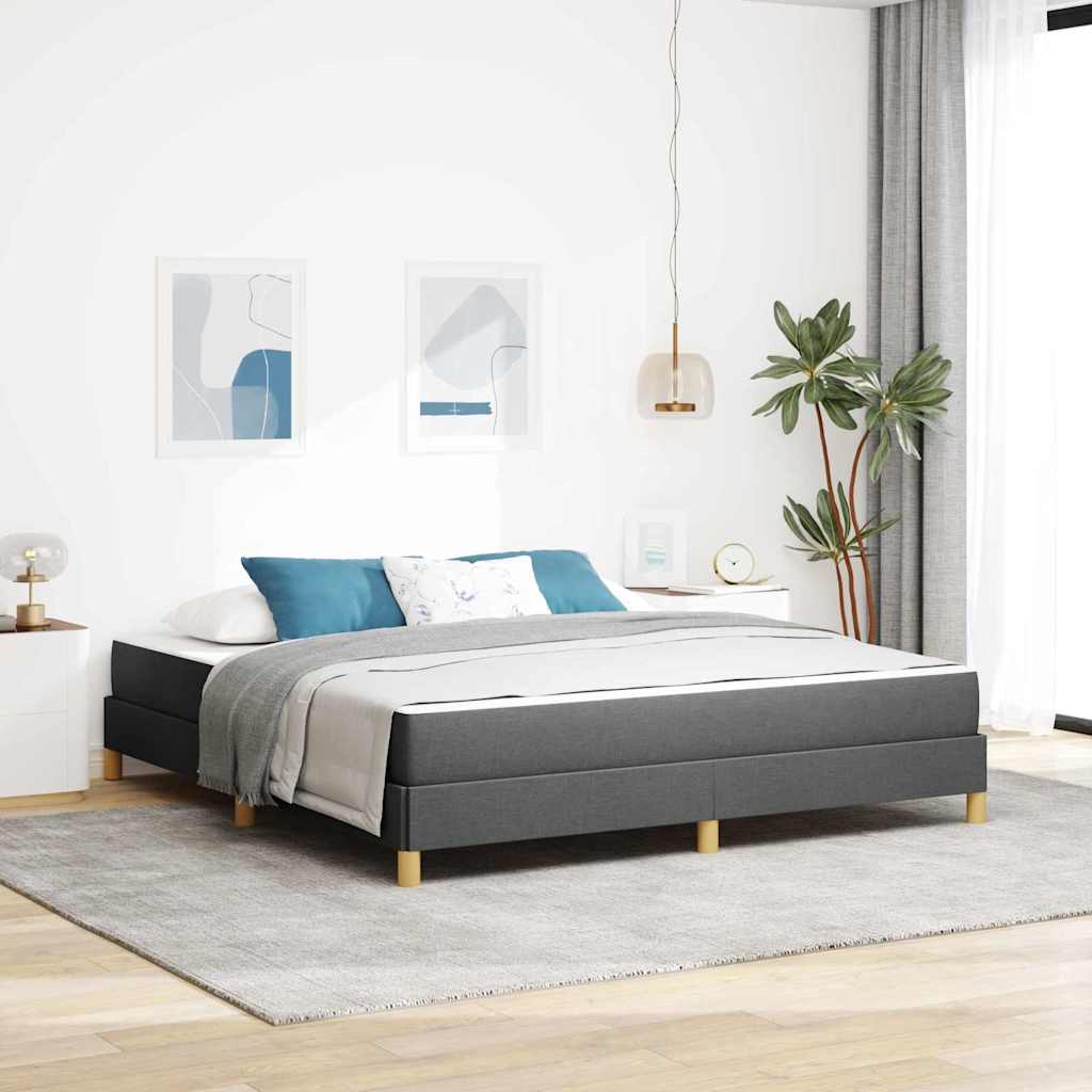 Letto a molle con materasso Grigio scuro 180 x 200 cm Tessuto | homemem39