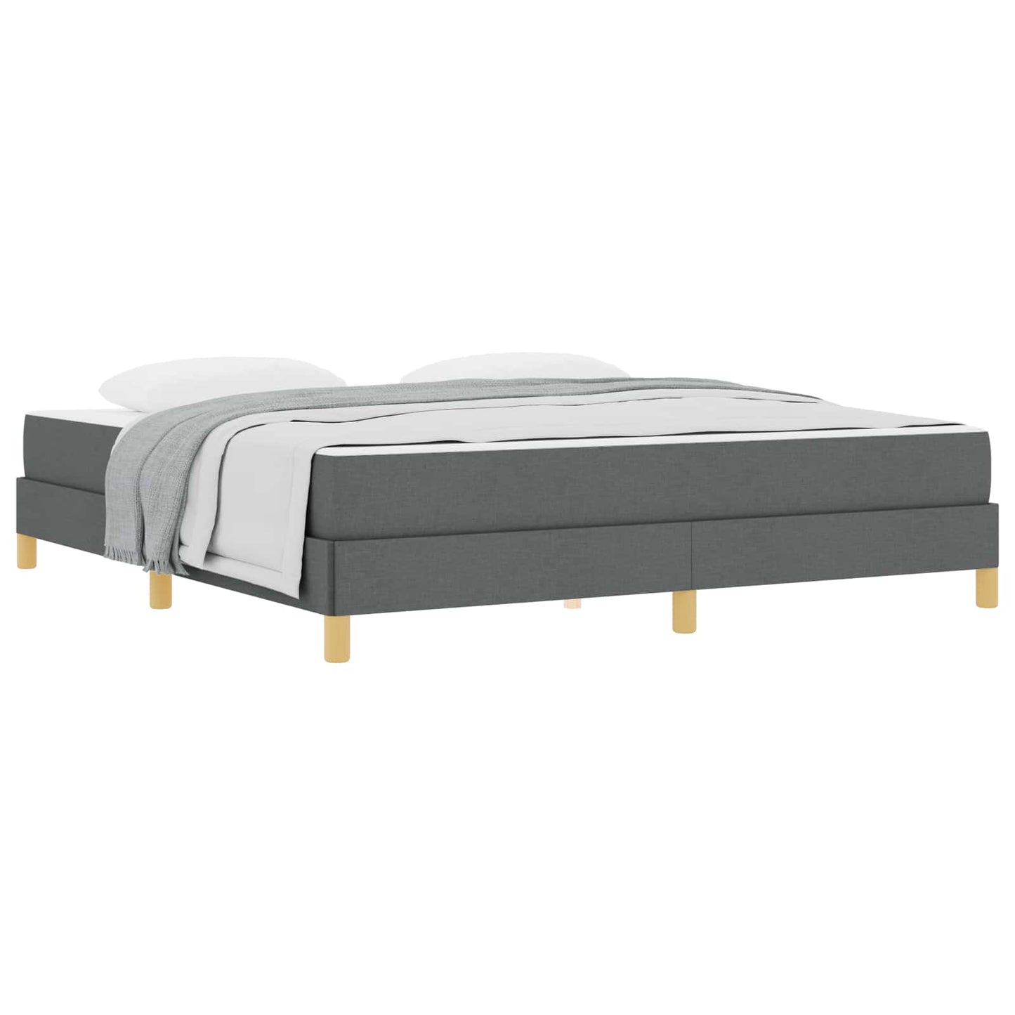 Letto a molle con materasso Grigio scuro 180 x 200 cm Tessuto | homemem39