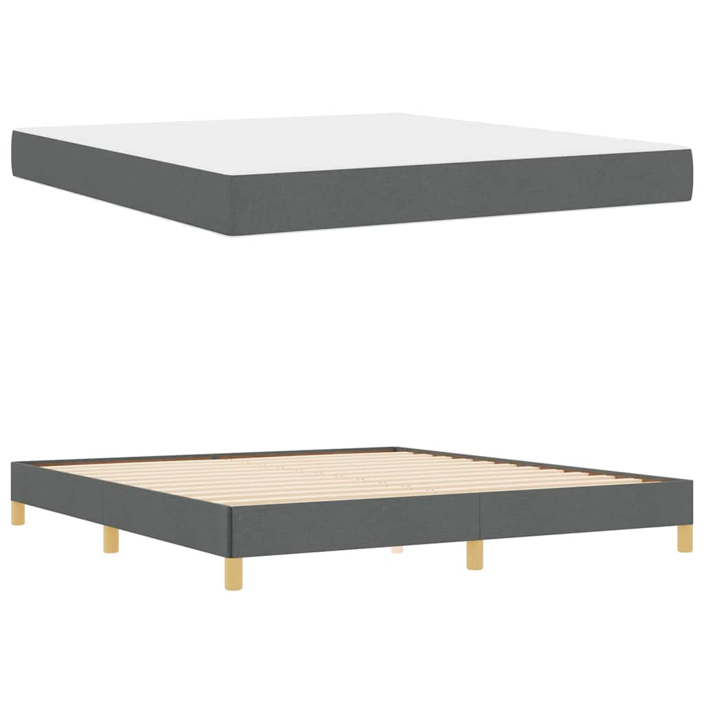Letto a molle con materasso Grigio scuro 180 x 200 cm Tessuto | homemem39