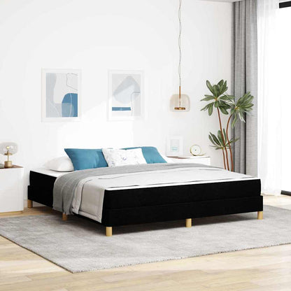 Letto a molle con materasso Nero 180 x 200 cm Tessuto | homemem39