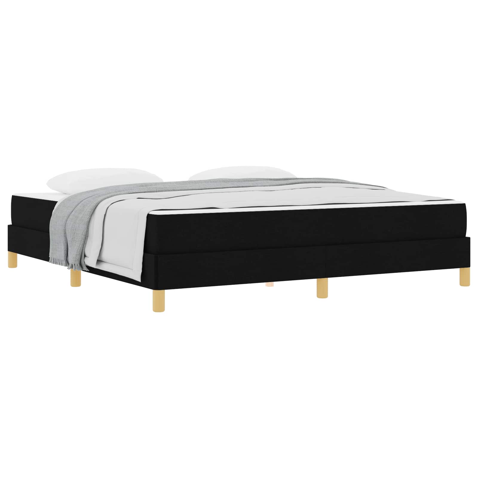 Letto a molle con materasso Nero 180 x 200 cm Tessuto | homemem39