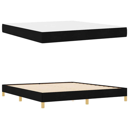 Letto a molle con materasso Nero 180 x 200 cm Tessuto | homemem39