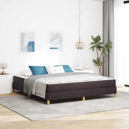 Letto a molle con materasso Marrone Scuro 180 x 200 cm Tessuto | homemem39
