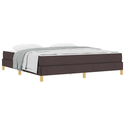 Letto a molle con materasso Marrone Scuro 180 x 200 cm Tessuto | homemem39