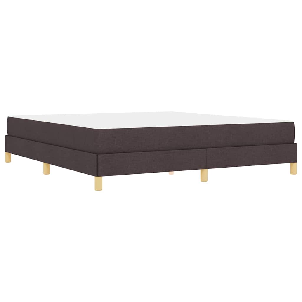 Letto a molle con materasso Marrone Scuro 180 x 200 cm Tessuto | homemem39