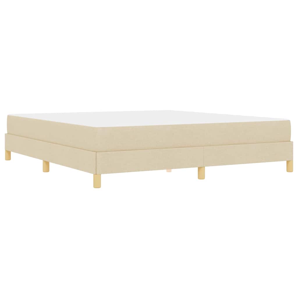 Letto a molle con materasso Crema 180 x 200 cm Tessuto | homemem39