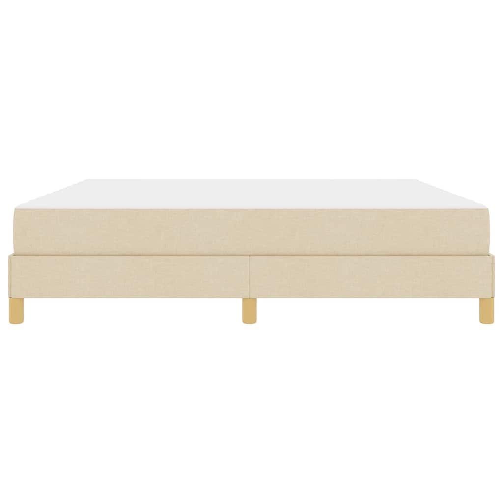 Letto a molle con materasso Crema 180 x 200 cm Tessuto | homemem39