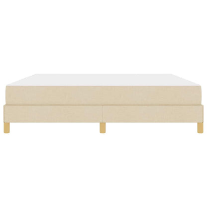 Letto a molle con materasso Crema 180 x 200 cm Tessuto | homemem39