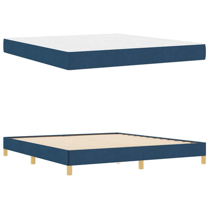 Letto a molle con materasso Blu 180 x 200 cm Tessuto | homemem39
