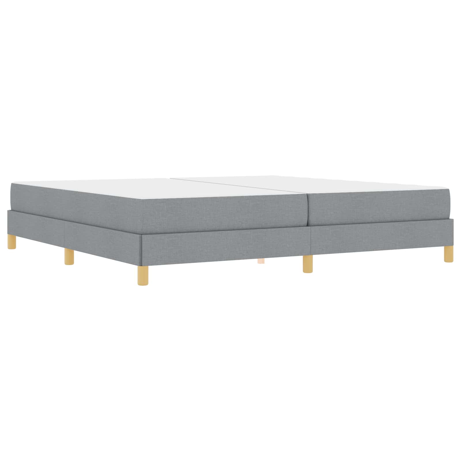 Letto a molle con materasso Grigio chiaro 200 x 200 cm Tessuto | homemem39