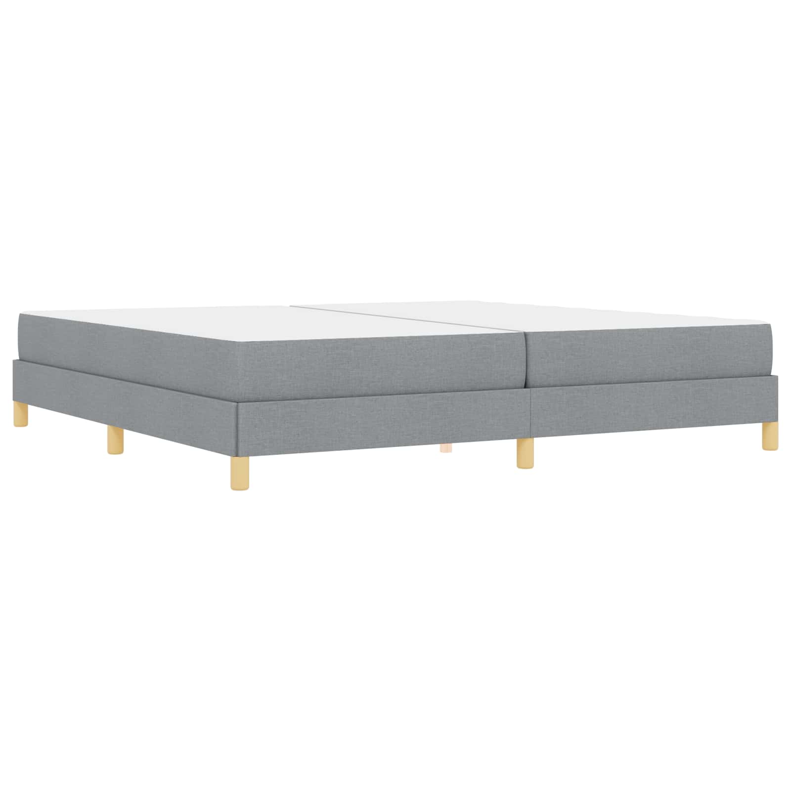 Letto a molle con materasso Grigio chiaro 200 x 200 cm Tessuto | homemem39