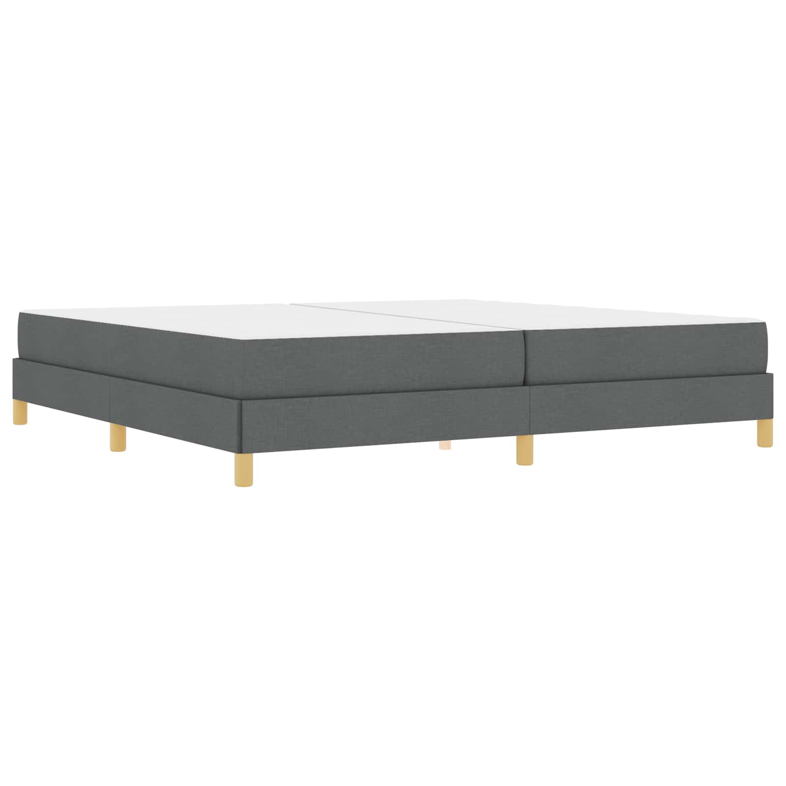 Letto a molle con materasso Grigio scuro 200 x 200 cm Tessuto | homemem39