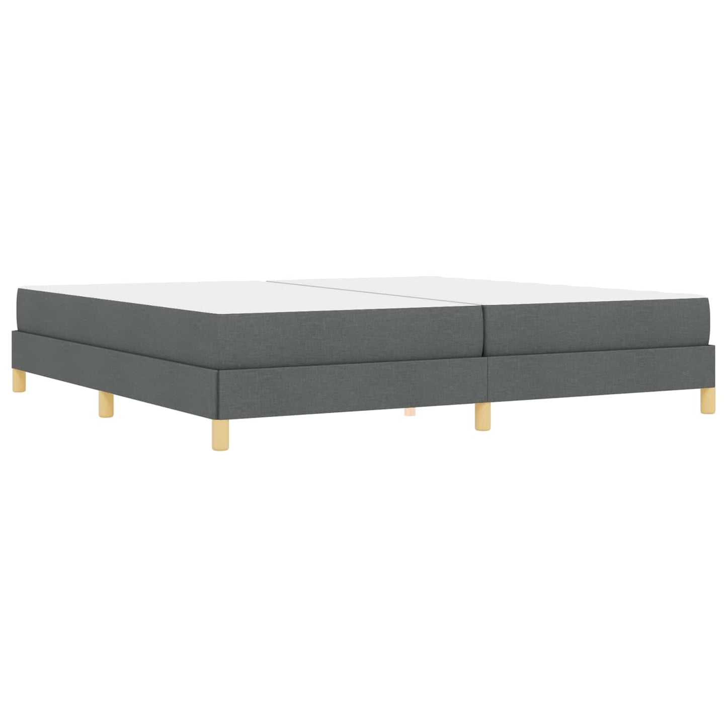 Letto a molle con materasso Grigio scuro 200 x 200 cm Tessuto | homemem39