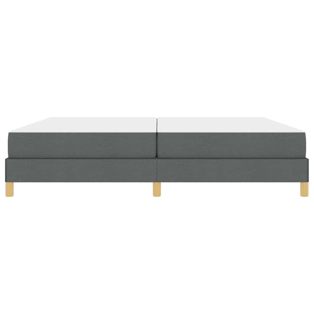 Letto a molle con materasso Grigio scuro 200 x 200 cm Tessuto | homemem39